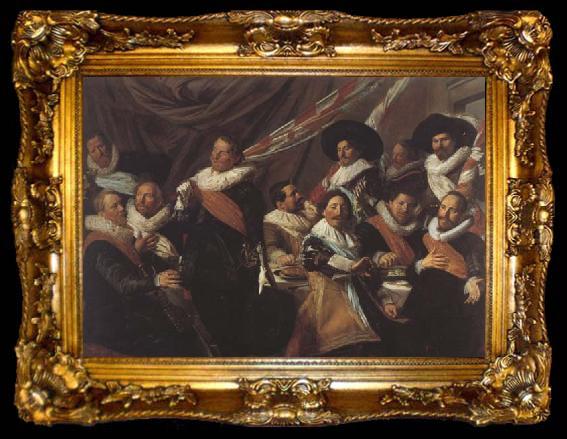 framed  Frans Hals The Banquet of the St.George Militia Company of Haarlem  (mk45), ta009-2